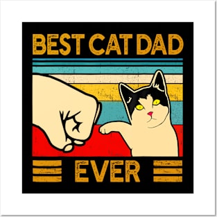 Best Cat Dad Ever Fathers Day Gift Cat Daddy For Men Posters and Art